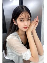 ランズ(LANDS) ワンホンへア 顔まわりレイヤーカット 【韓国ヘア 大阪 梅田】