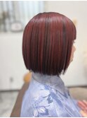 ミニボブxアンブレラカラーxハリウッドトリートメント