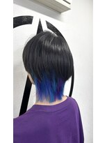 アルケム 学芸大学(AlChem)&nbsp;【Hana指名】ウルフに襟足青系カラフル[学芸大学前/ハイトーン]