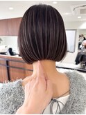 ハイライトバレイヤージュダブルカラーショートカット30代40代