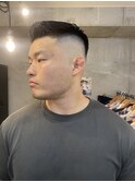 メンズカット短髪フェードスキンフェードクルーカットバーバー