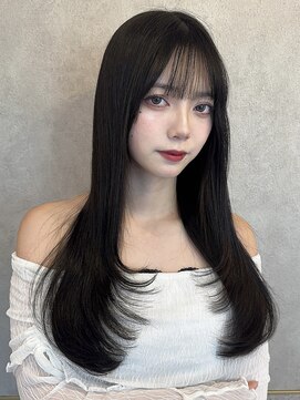 ルームバイシー 新宿(Loom. by Sea) 〇〇ミディアム×暗めカラー[髪質改善/縮毛矯正/レイヤーカット]