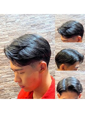 アールドボーテ 理容室(R de Beaute) 七三分け ニュアンスパーマ