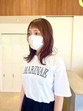 アニー(annie) 秋ピンク×短めバング