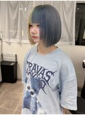 あご下2cm王道ボブ ツートーンカラー 梅田