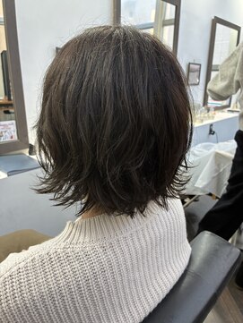 【REJOICE hair】グレーマットのパーマボブ☆GAMO