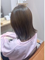 シルク(SILK)&nbsp;切りっぱなしボブ/オリーブベージュ