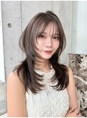 ▼ハッシュカットザクザクレイヤーロングヘア