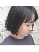 パーミル ヘア クマモト(permille ‰ hair Kumamoto) インナーカラー /タンバルモリボブ/艶感