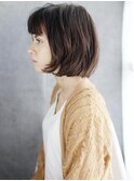 セミウエットのニュアンスカールボブ