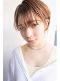 外ハネ#小顔ピンクベージュボブルフ