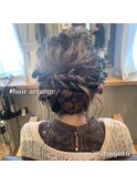 結婚式ヘアセット/お呼ばれ/二次会/アップスタイル