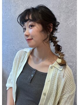アース 三軒茶屋店(HAIR&MAKE EARTH) 三軒茶屋_レディース_ロング_ヘアアレンジ_ヘアセット_編み込み
