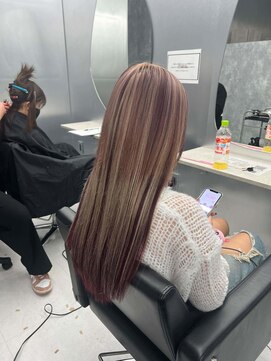 ワンズミラー 立川(ONE'S MIRROR) 黒髪/前髪パーマ/グレーベージュ/レイヤーロング/インナーカラー