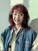 ギグスダブル 栄久屋大通店(gigs double)&nbsp;強めパーマ/ソバージュパーマ/ラベンダーレッド