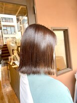 ココカラヘアー ニコ(cococara hair nico) 切りっぱなしボブ/アッシュ/ボブ/オリーブ/韓国風/艶感/髪質改善