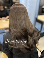 アイシー 表参道(ICY)&nbsp;オリーブベージュ　ブリーチなしダブルカラー　＊RINA