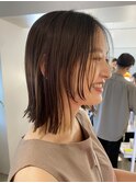 スタイリング簡単！切りっぱなしボブ