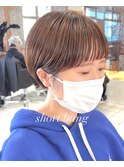 20代30代大人可愛い★小顔ショートバングマッシュショート