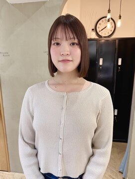 ローレン(LOREN) ミルクティーベージュぷつっとボブケアブリーチ 梅田