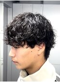 渋谷メンズパーママッシュウルフカット緩めシャドウパーマ