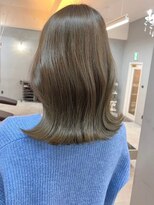 オズ 安積店(OZ)&nbsp;安積ミルクティーベージュカラーレイヤーロングヘアワンホン韓国