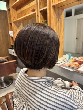 アドラーブル 駅南店(adorable) 透明感髪質改善カラー小顔艶感ショートグレージュハイライト