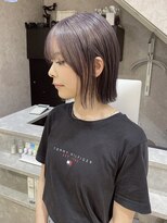 シオ ヘアー デザイン(Sio. hair design)&nbsp;ラベンダーグレージュ×大人ボブ