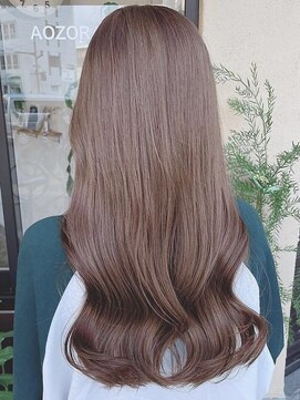 アオゾラヘアー フジサキグウ(AOZORA HAIR FUJISAKIGU) 愛されベージュ 艶髪 ブリーチ無しダブルカラー 10代20代30代