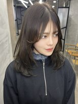 ジーナ 池袋(Zina) オリーブグレージュ/顔まわりレイヤー/レイヤー/レイヤーカット