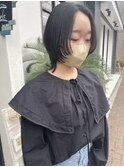 ウルフレイヤーカットレイヤーボブ外ハネくびれ暗髪20代30代