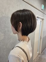 ソレイユバイエルズ(soleil by ailes)&nbsp;丸みショートボブ+オリーブベージュ