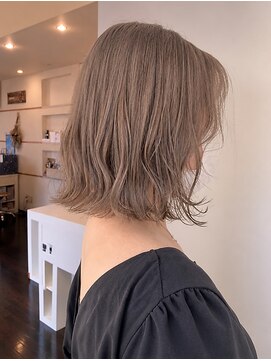 美容室 アミューズ(amuse) 伸ばしかけパッツンボブをユルユルカールで楽しめる