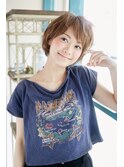 小顔 無造作ショート