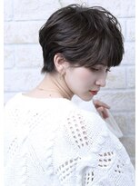 ヘアーアートシフォン 川口東口店(hair art chiffon) ダークアッシュorピンクベージュのボブルフクールショート