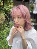ハイトーンピンク/ピンクベージュ/イヤリングカラー/nana