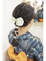 ヘアアンドメイクジップ恵比寿 (Hair＆Make ZIP)&nbsp;浴衣 紐アレンジ 編みおろし　ヘアセット