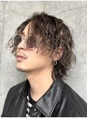 かき上げ波巻きツイストスパイラルマッシュウルフロングヘア