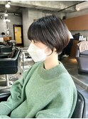 前髪の繋がりが可愛いショート【麻生/札幌ショート/白髪】