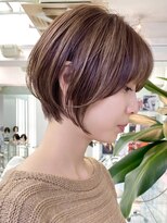 エリマ 調布(elima)&nbsp;大人丸みショートボブ 長め 前髪あり 簡単スタイリング