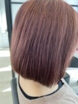 レム 山形2号店(REM) アプリコットレッド×おしゃれボブ