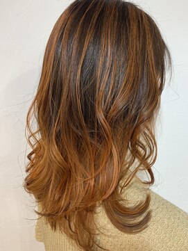 マイレ(maile) #バレイヤージュ#オレンジ