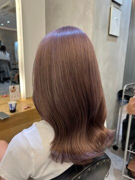 ジーナ セントラル銀座(Zina) 外ハネミディ＊ワンメイク＊ピンクラベンダー【ZinaCENTRAL】