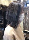 透け感抜群グレージュハイライト