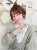 大人可愛い30代40代50ショートボブショート丸みショート