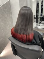 ジエクト カナウ(The Ect canow)&nbsp;裾カラー/レッドカラー/ワインレッド/エンドカラー/ダークレッド