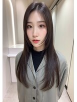 オズ 郡山桑野店(OZ)&nbsp;ベージュグレー黒髪レイヤーくびれヘア小顔10代20代30代40代