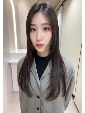 オズ 郡山桑野店(OZ) ベージュグレー黒髪レイヤーくびれヘア小顔10代20代30代40代