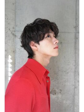 キュー(Cue_) 無造作マッシュウルフ×メンズパーマ