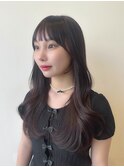 ぱっつん前髪 レイヤーカット 重ためレイヤー KO-24